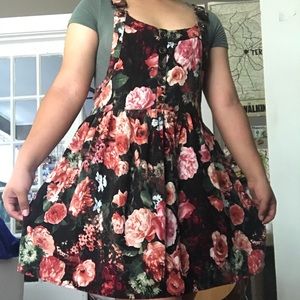 Rue 21 Short Flower Overall Dress