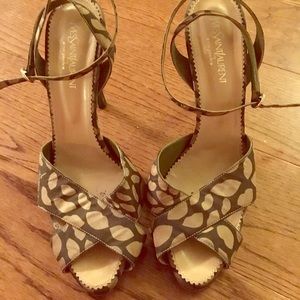 Yves Saint Laurent signature lip print heels