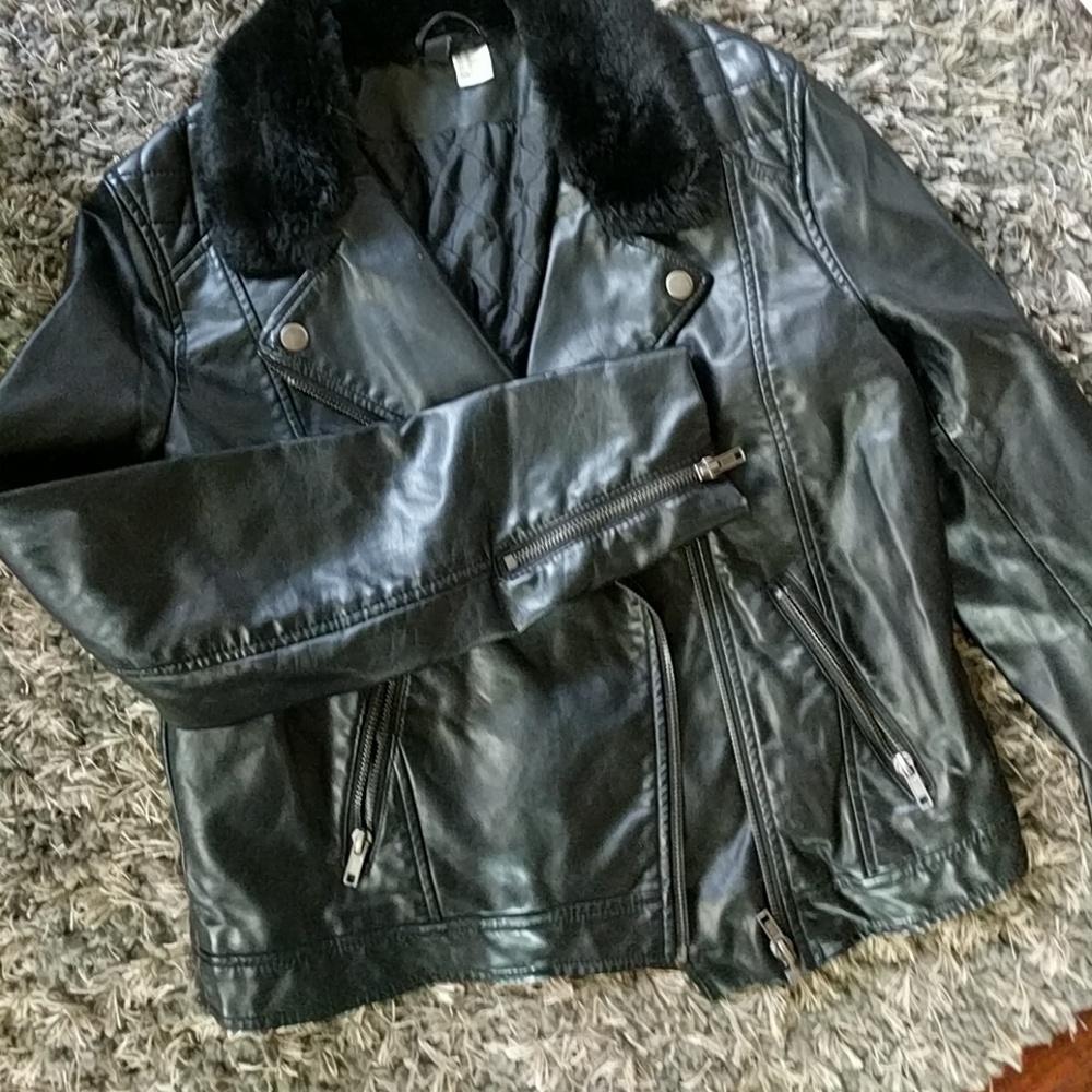H&M divided leather jacket