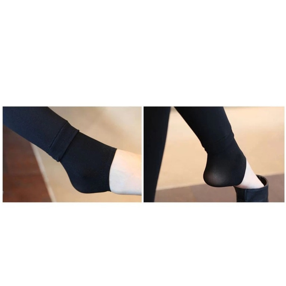 SALEGray Fleece Fur Lined Leggings - Picture 4 of 7