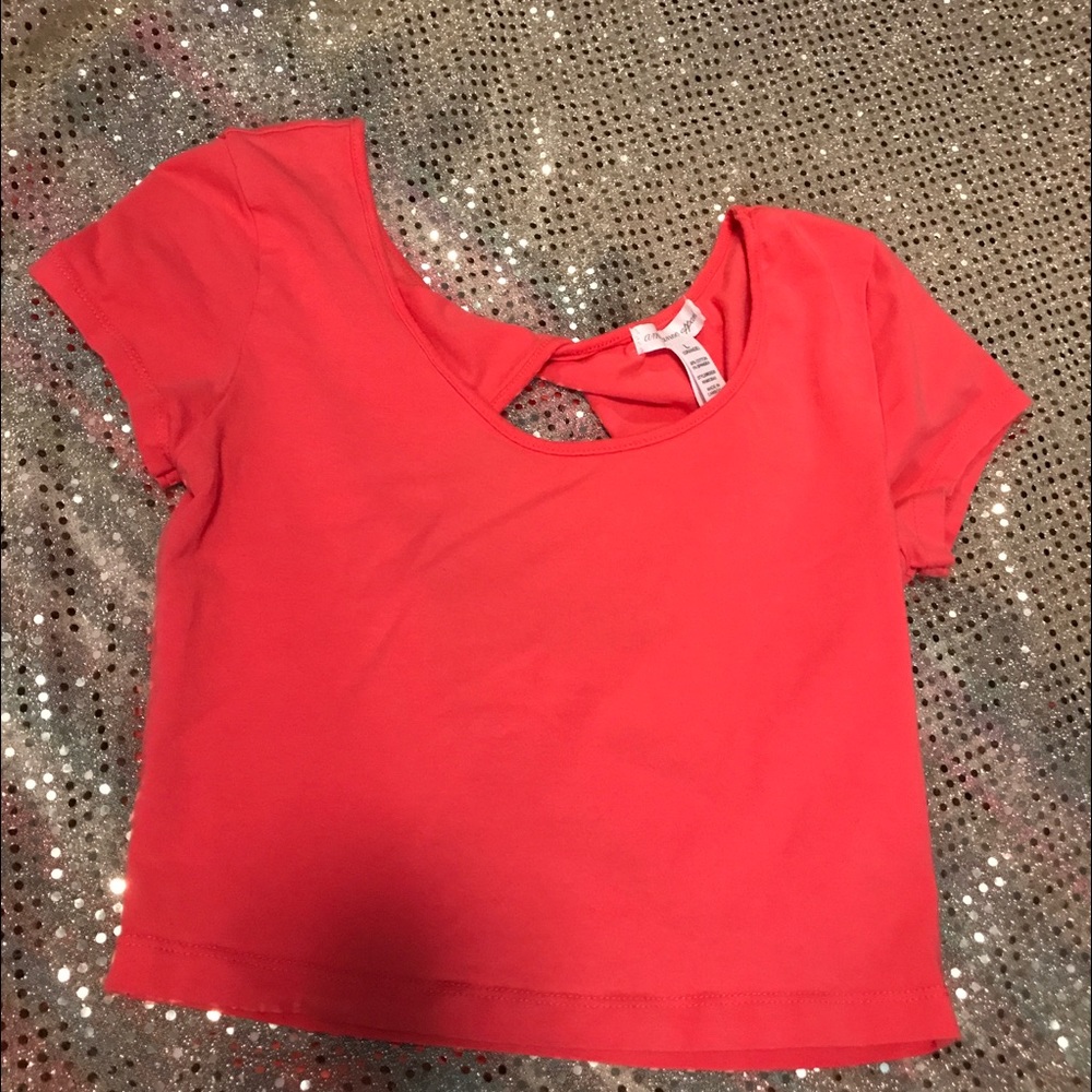 coral crop top
