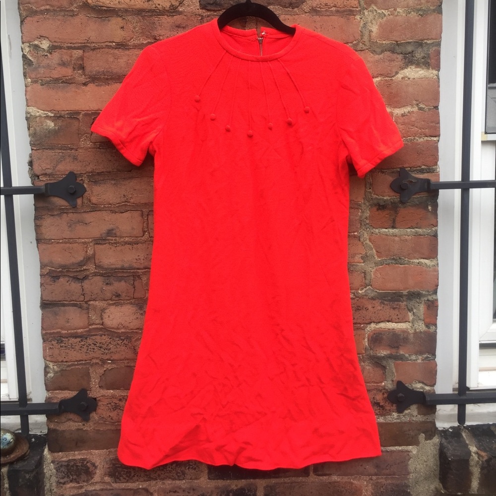 MOD 1960s mini dress in bright red!  Vintage!