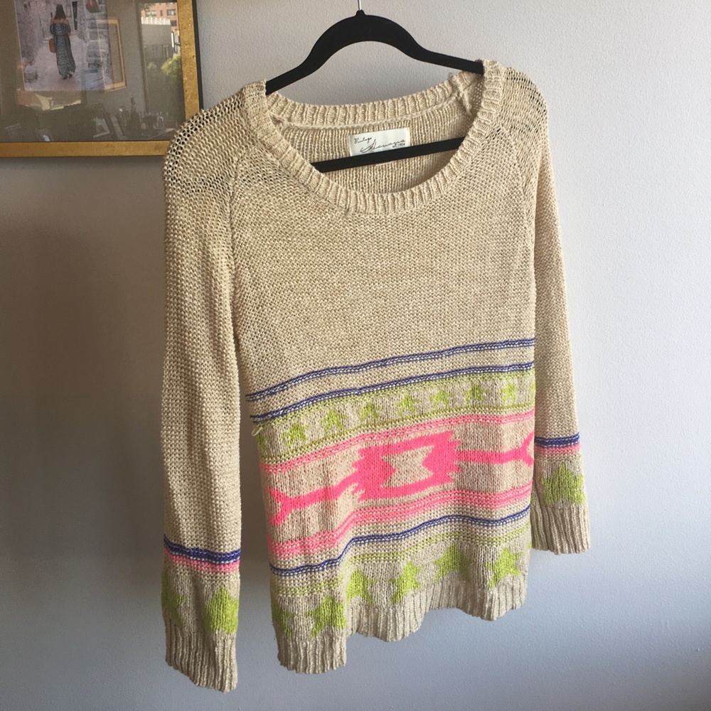 Vintage Havana Neon Print Sweater