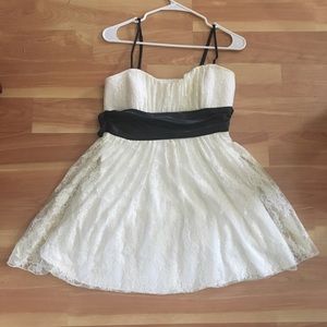 Black And White Lace Dress
