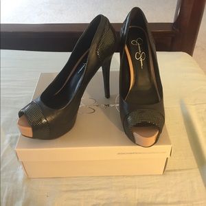 Black and Silver Heels