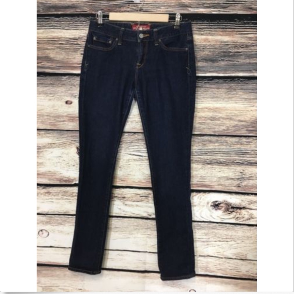 Lucky Brand Size 6 28 Lola Skinny Jeans Dark Wash