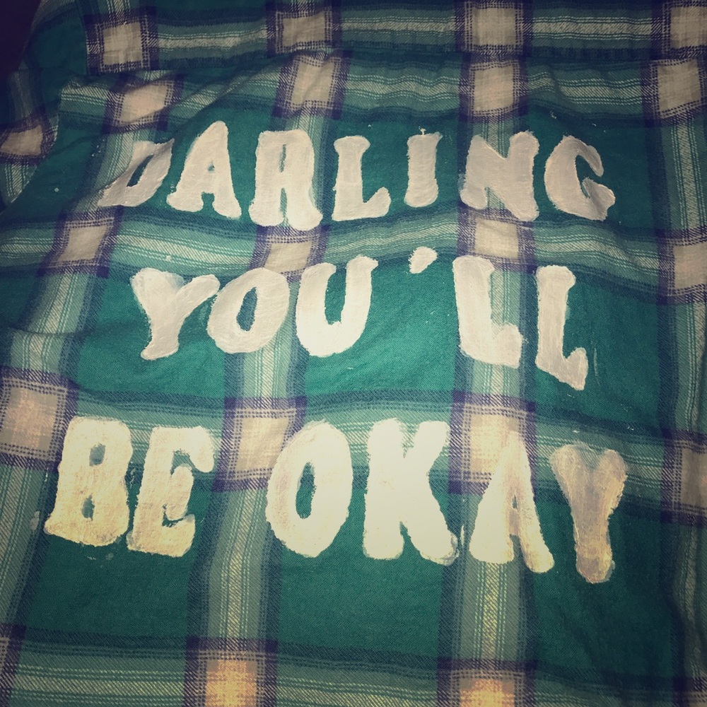 SOLD💚pierce the veil band handmade lyric flannel