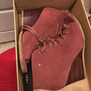 Lace up UGG wedges