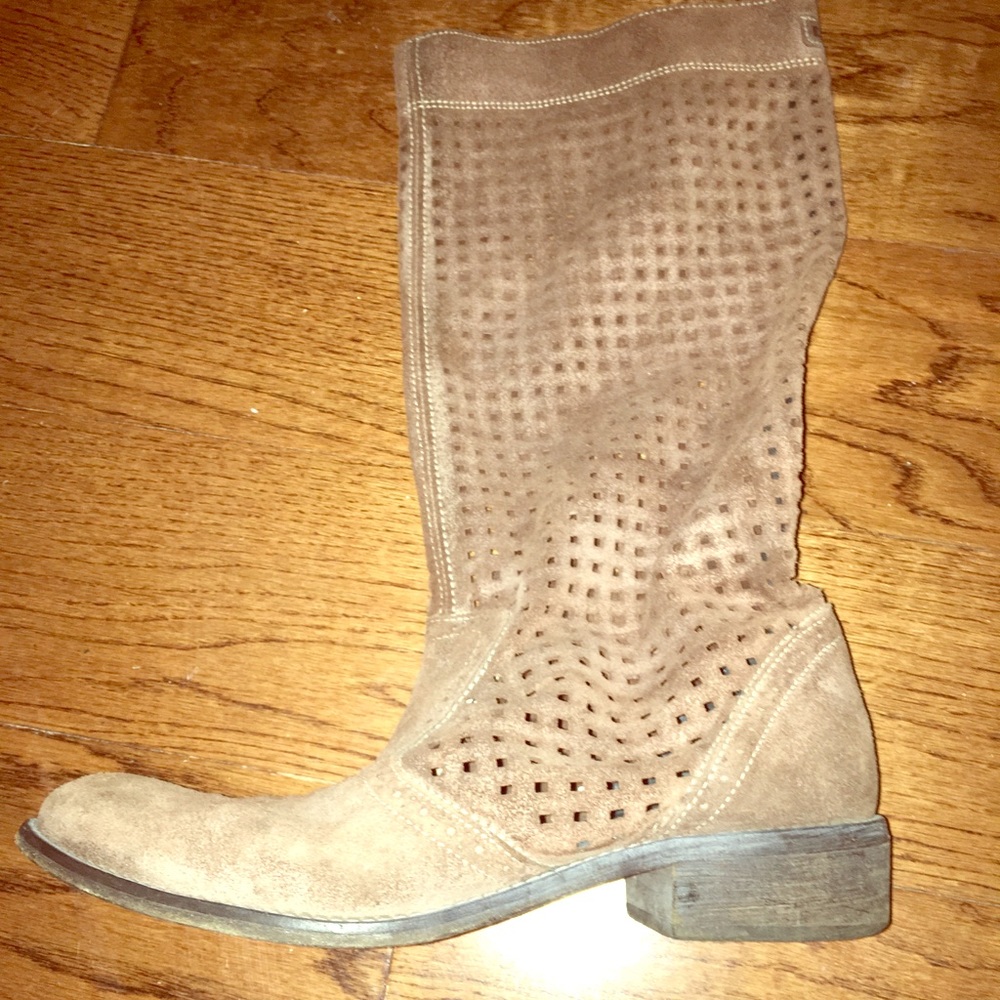 Diesel leather slouch boots