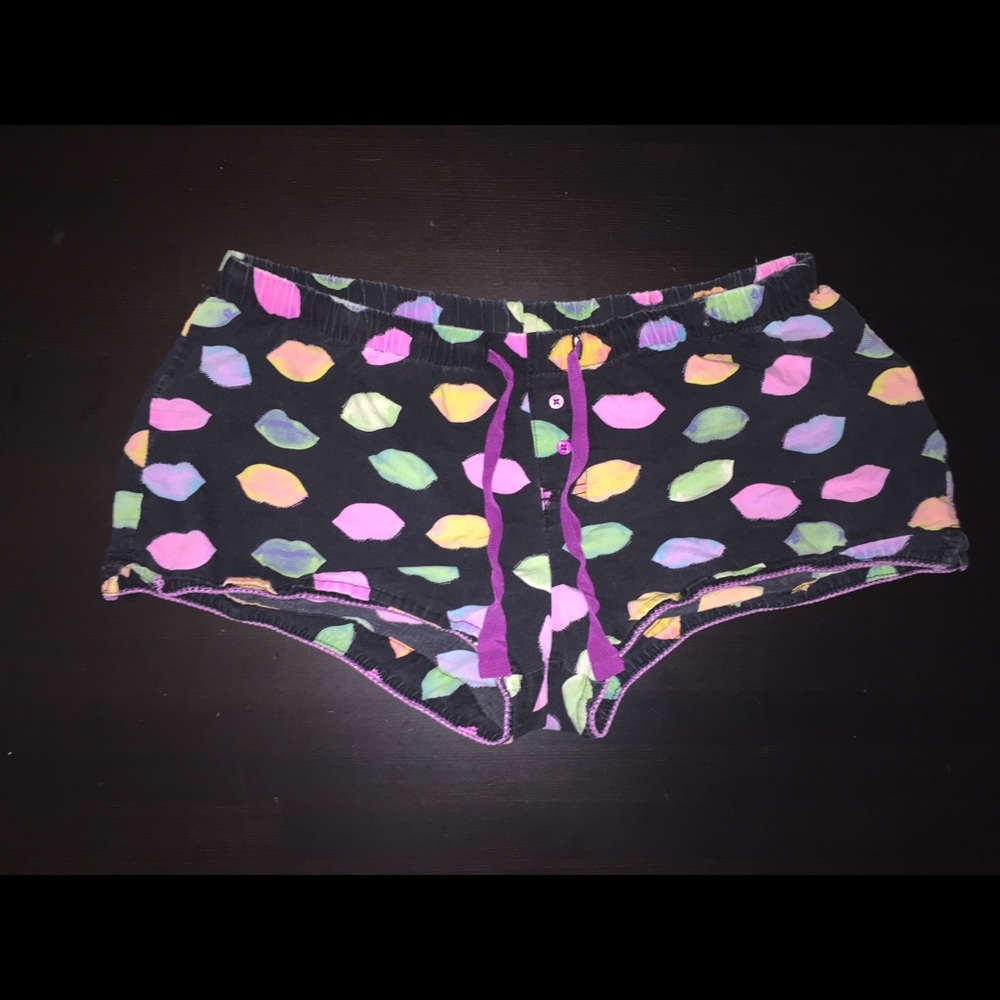 Neon Lips Sleep Shorts