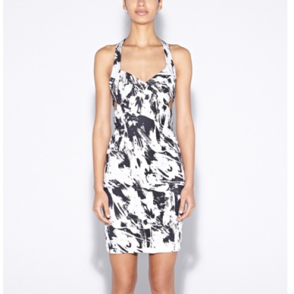 Nicole Miller Marni Paint Brush Strokes Dress
