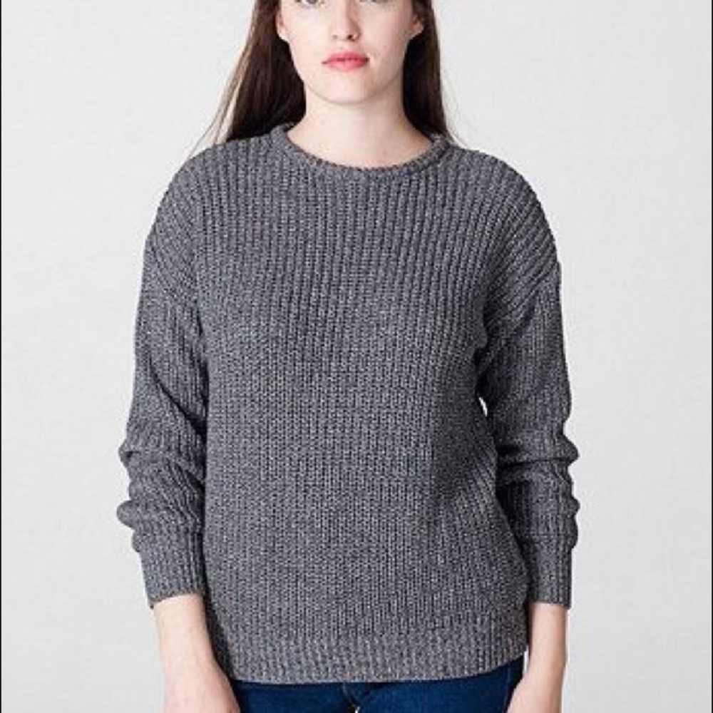 American apparel grey fisherman’s sweater