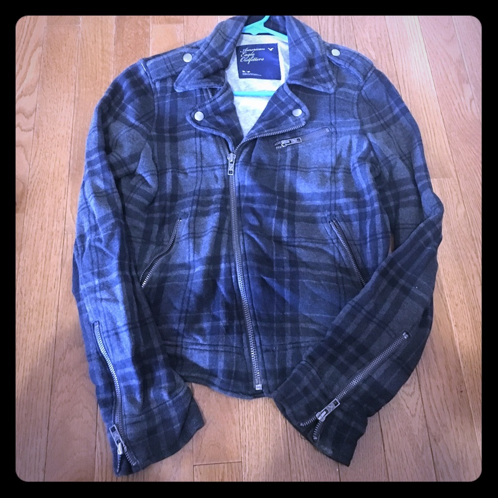 Grey plaid jacket