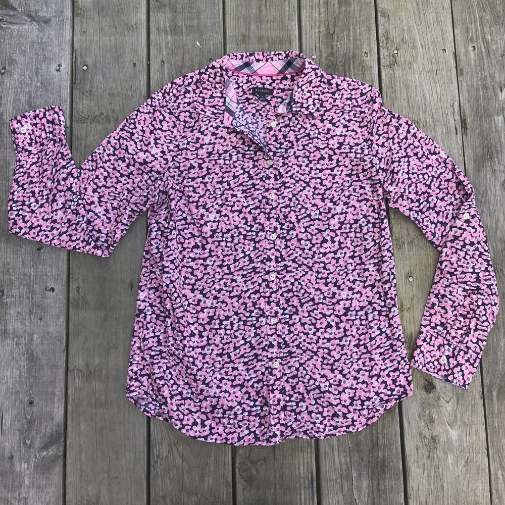 Talbots Button Down Floral Top