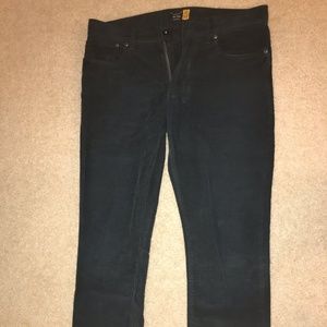 J.Crew 32/30 Forest Green 484 Slim Corduroys
