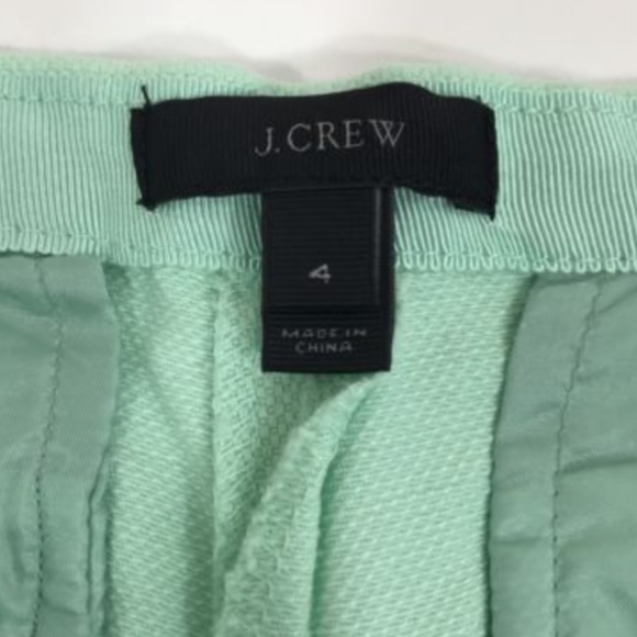 J.CREW Mint Pleated Shorts Size 4 Cotton Piqué - Picture 4 of 4