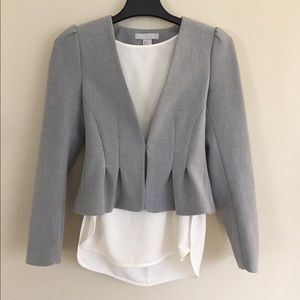 Light grey peplum blazer
