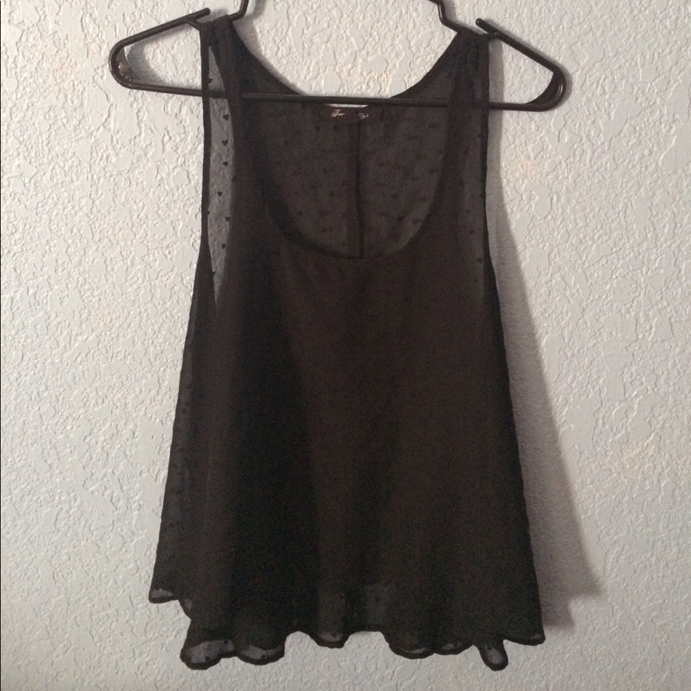 Black flowy tank top