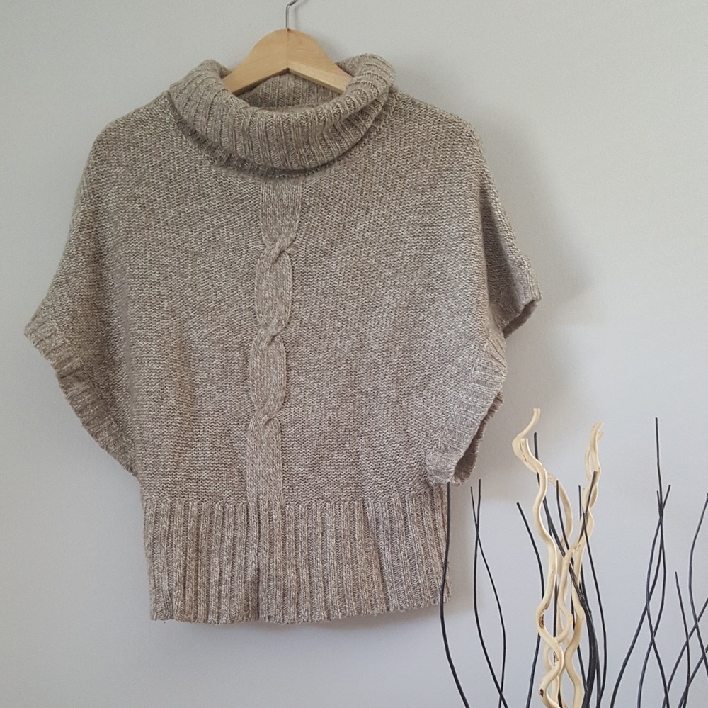 Cable Knit Poncho Sweater