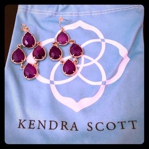 Purple chandelier drop earrings from Kendra Scott