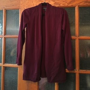 Cynthia Rowley deep plum wool cardigan