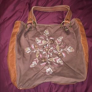 Embroidered fossil bag