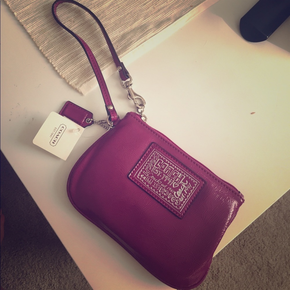 Fuschia Coach Wristlet