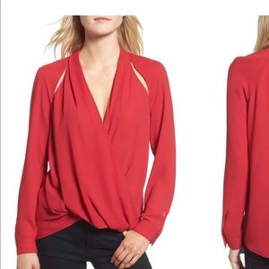 Beautiful sheer(wine color) blouse