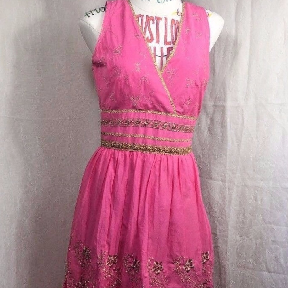 Custom Beautiful Express Dress Pink &Gold