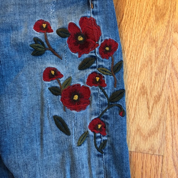Zara Denim - Zara embroidered Jeans