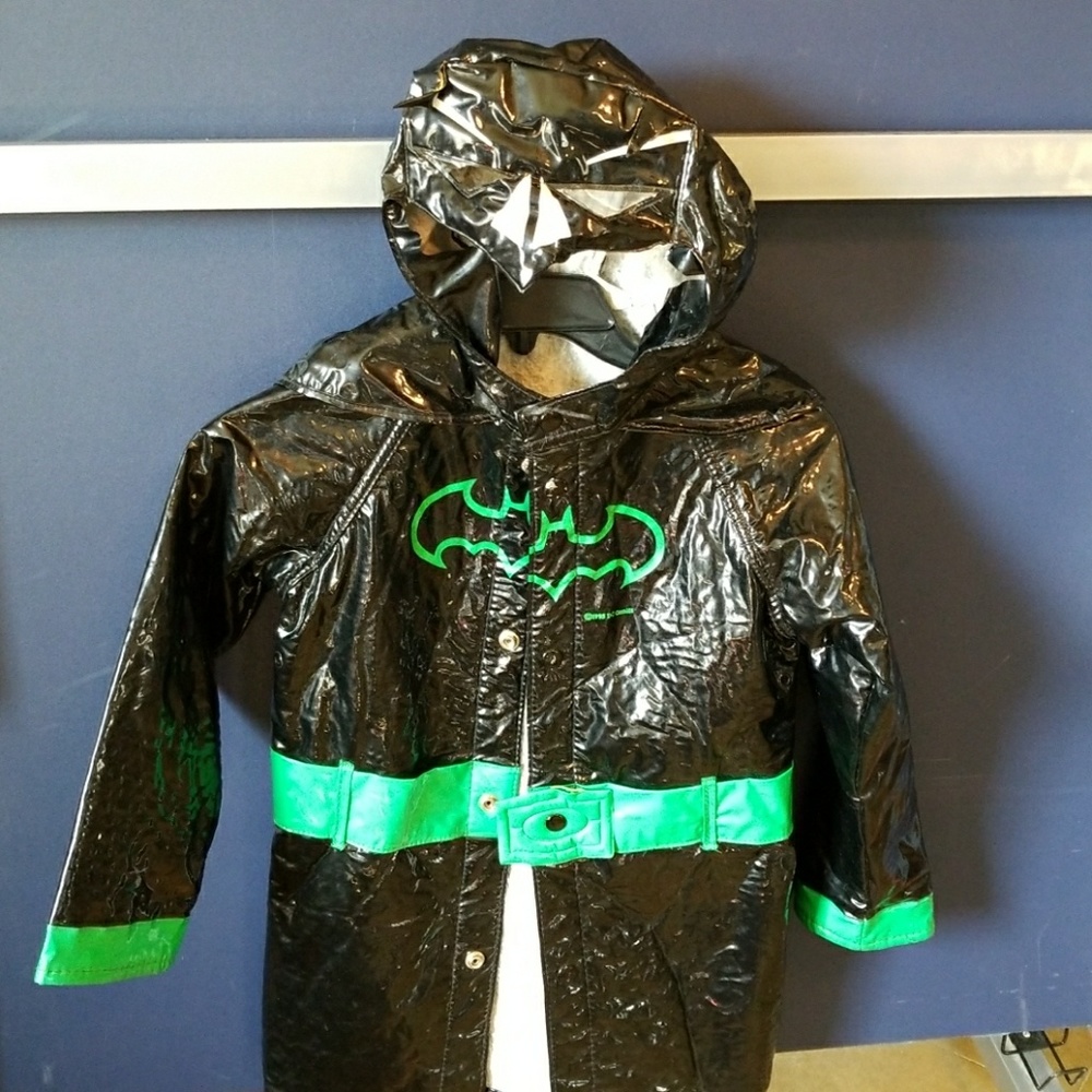 boys bat man rain jacket with hood
