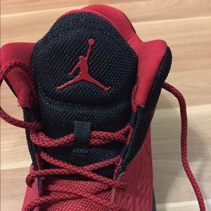 Red jordan sneakers size 13