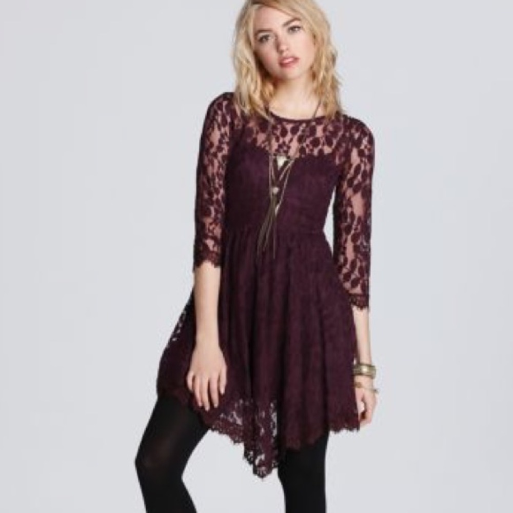 Free People lace leaf dress