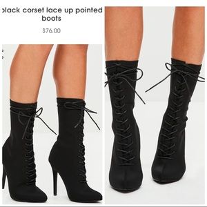 Missguided lace up booties new in box 7.5/8 ✨🔥❤️