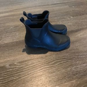 Pair of black short rain boots