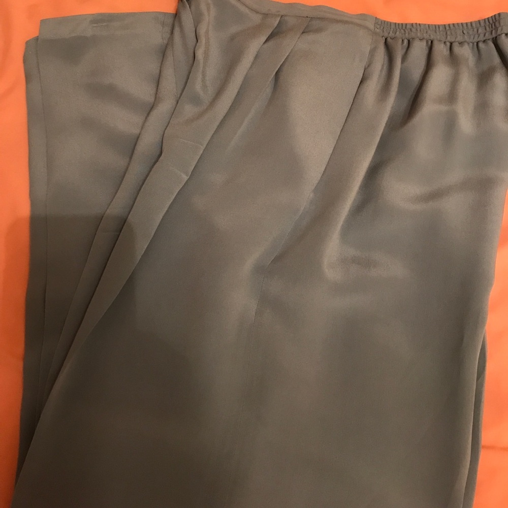 💙  100% SILK VINTAGE PLEATED TROUSER PANTS