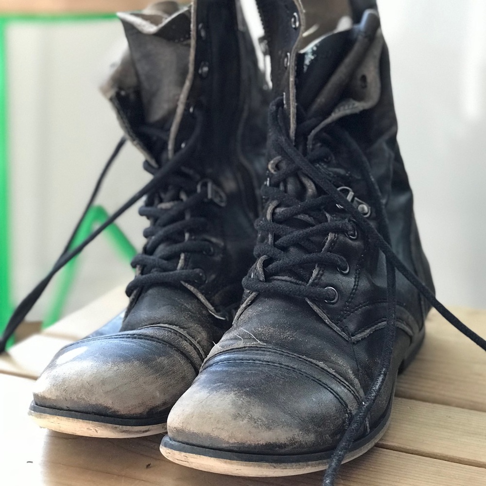 Steve Madden vintage looking combat boots