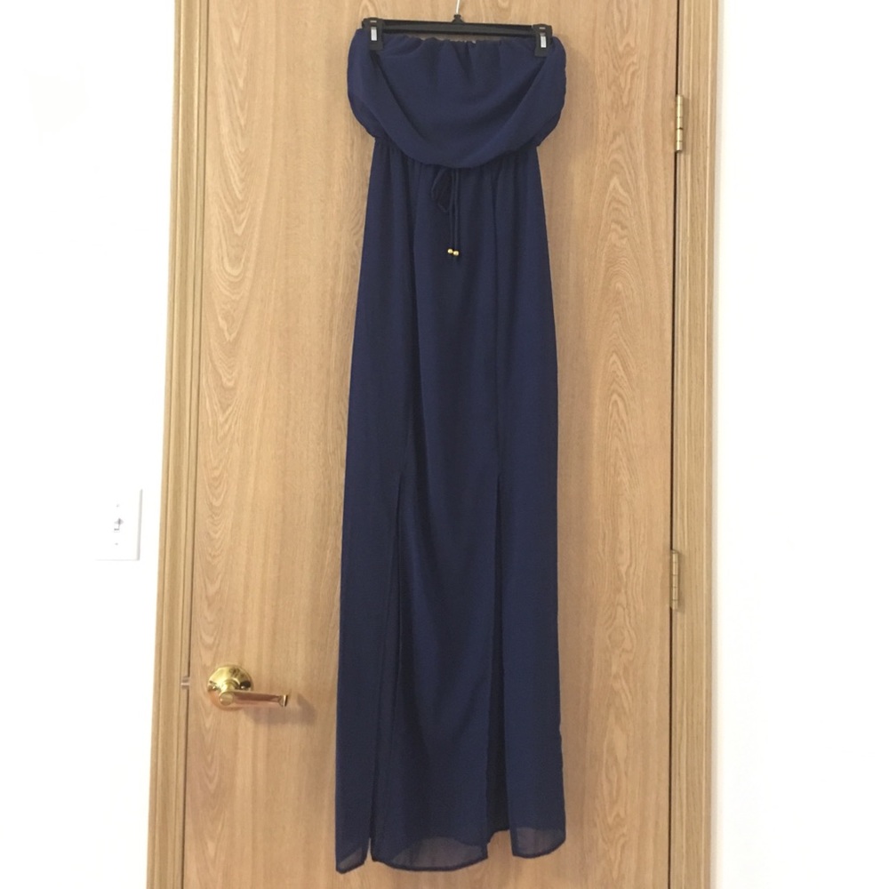 Arden B Navy Long Maxi Dress