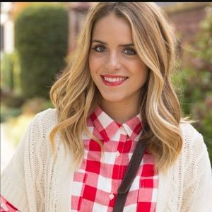 Plaid flannel shirt. Red. Old navy.