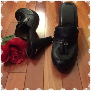 Michael Kors Black Tassel Clogs Michael Kors Black Tassel Clogs