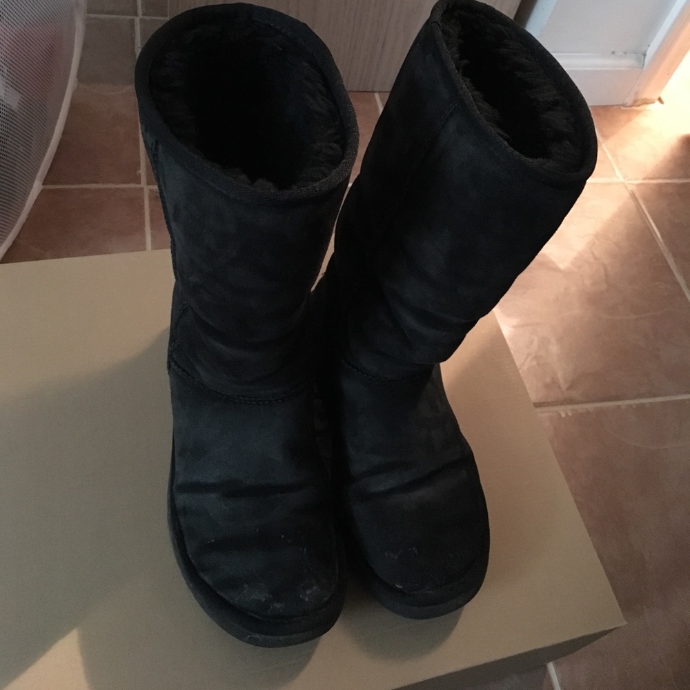 Black UGG classic tall boots (worn)