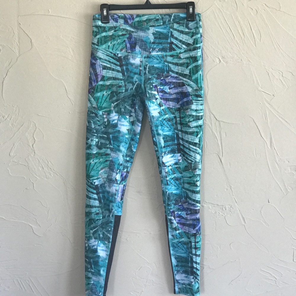 Blue/Green Print Yoga Pants