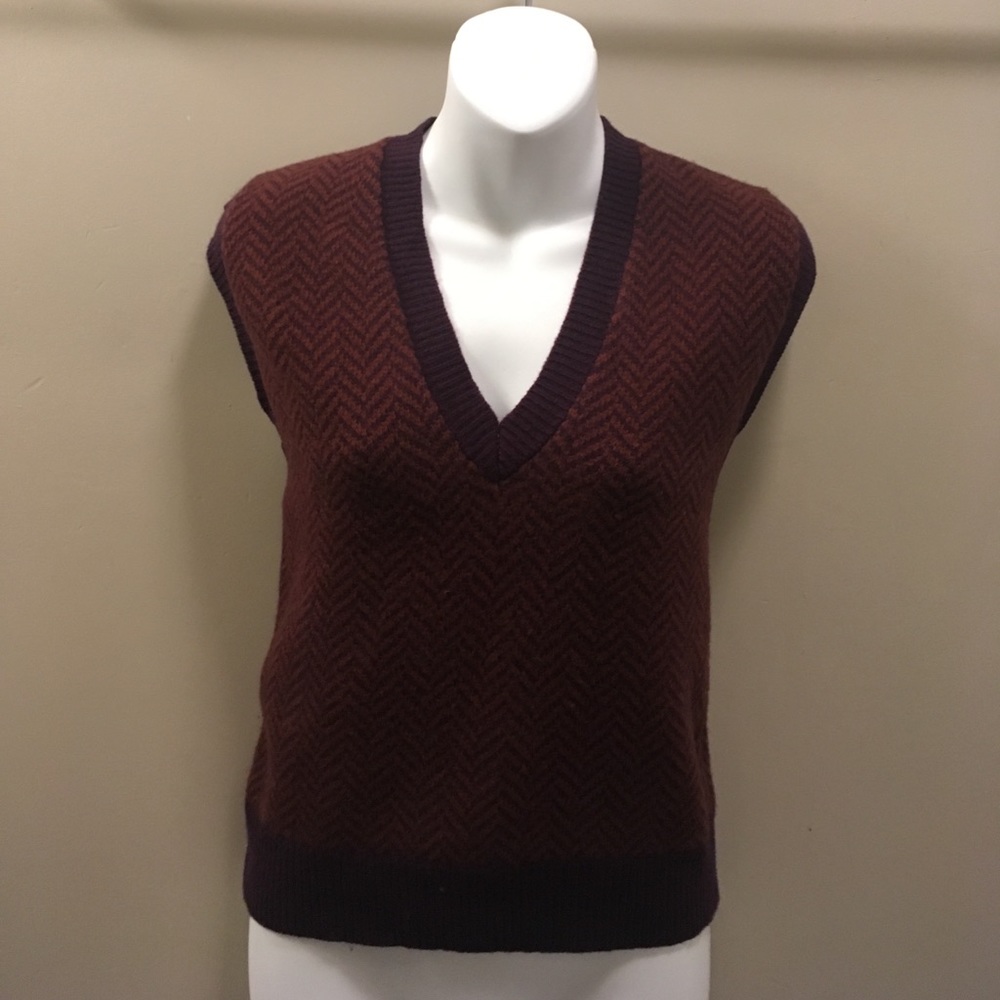Brown & Purple Jones New York Sweater Vest