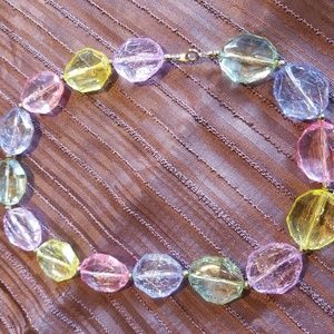 Pastel Crystal Big Bead Necklace