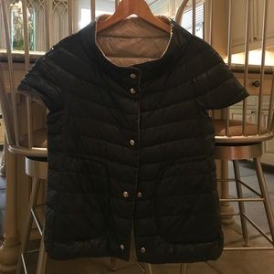 Heron cap sleeved puffer