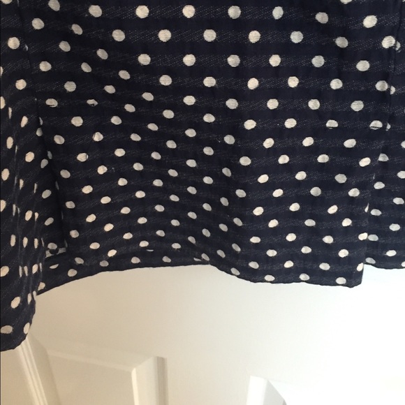 Max studio polka dot white on blue skirt - Picture 4 of 5