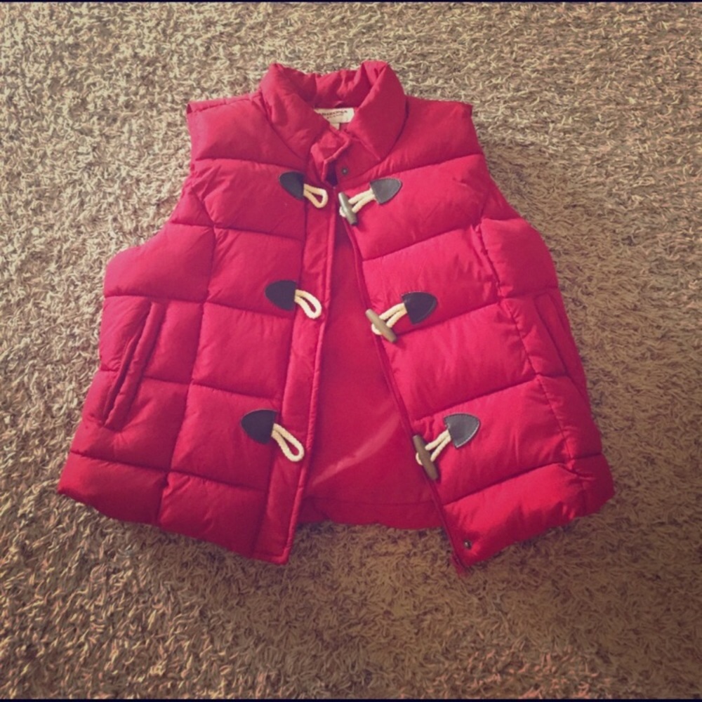 Puffy red vest