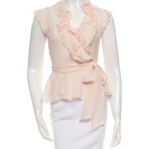 Dvf missette wrap top sz 8 Dvf missette wrap top sz 8