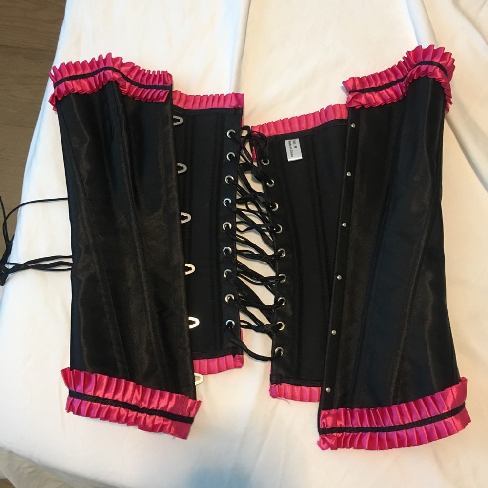 Black and pink corset