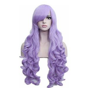 30 " Purple Curly Wig